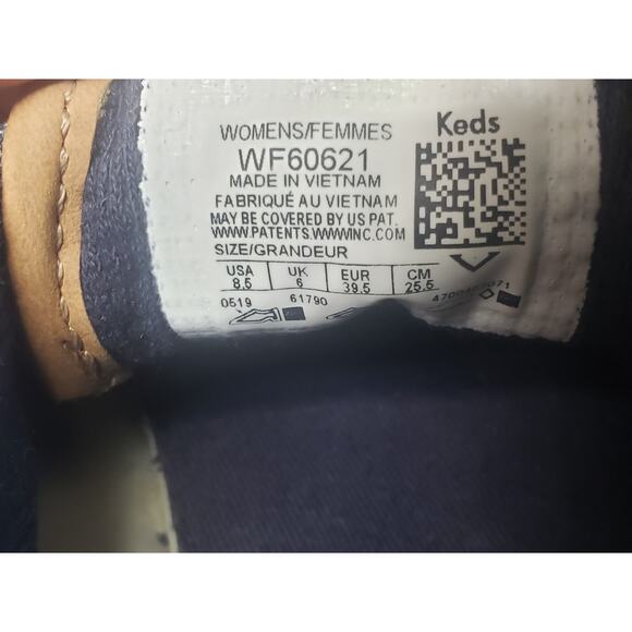 Keds Champion Ticking Blue Canvas Shoes | Womens Size 8.5 - Picture 7 of 9